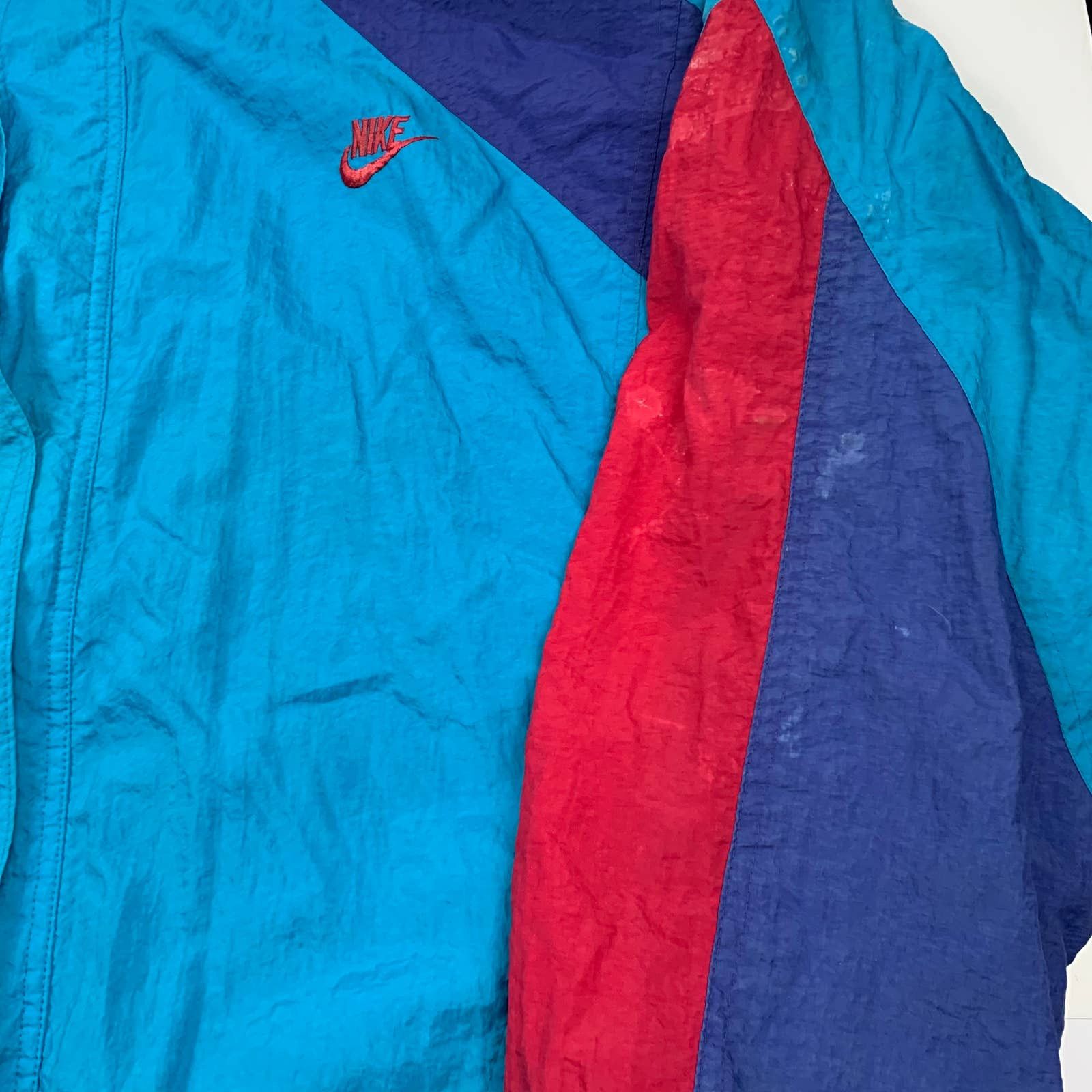 Nike Vintage Nike gray tag 90s nylon windbreaker jacket Size US XL / EU 56 / 4 - 5 Thumbnail
