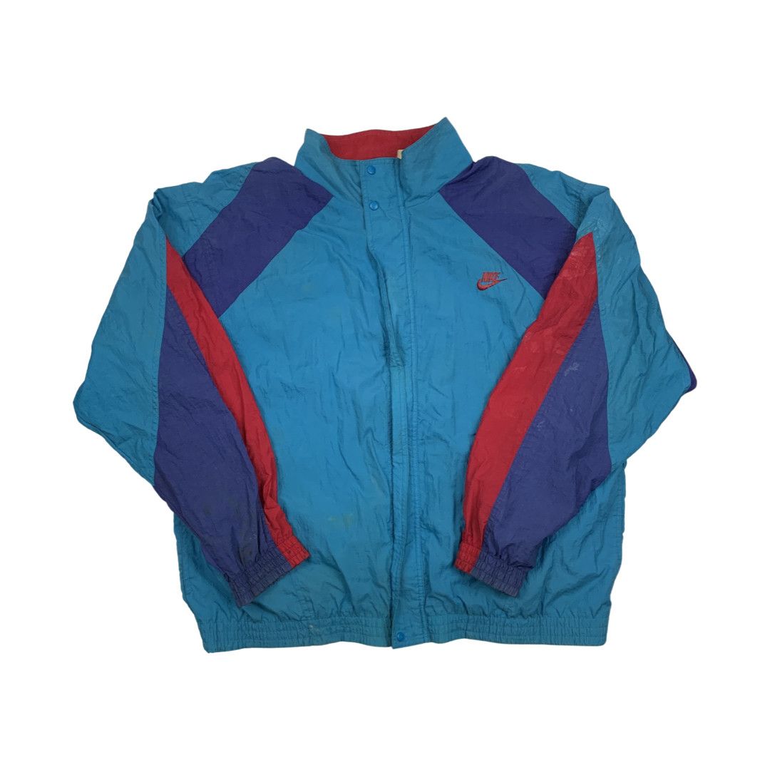 Nike Vintage Nike gray tag 90s nylon windbreaker jacket Size US XL / EU 56 / 4 - 1 Thumbnail