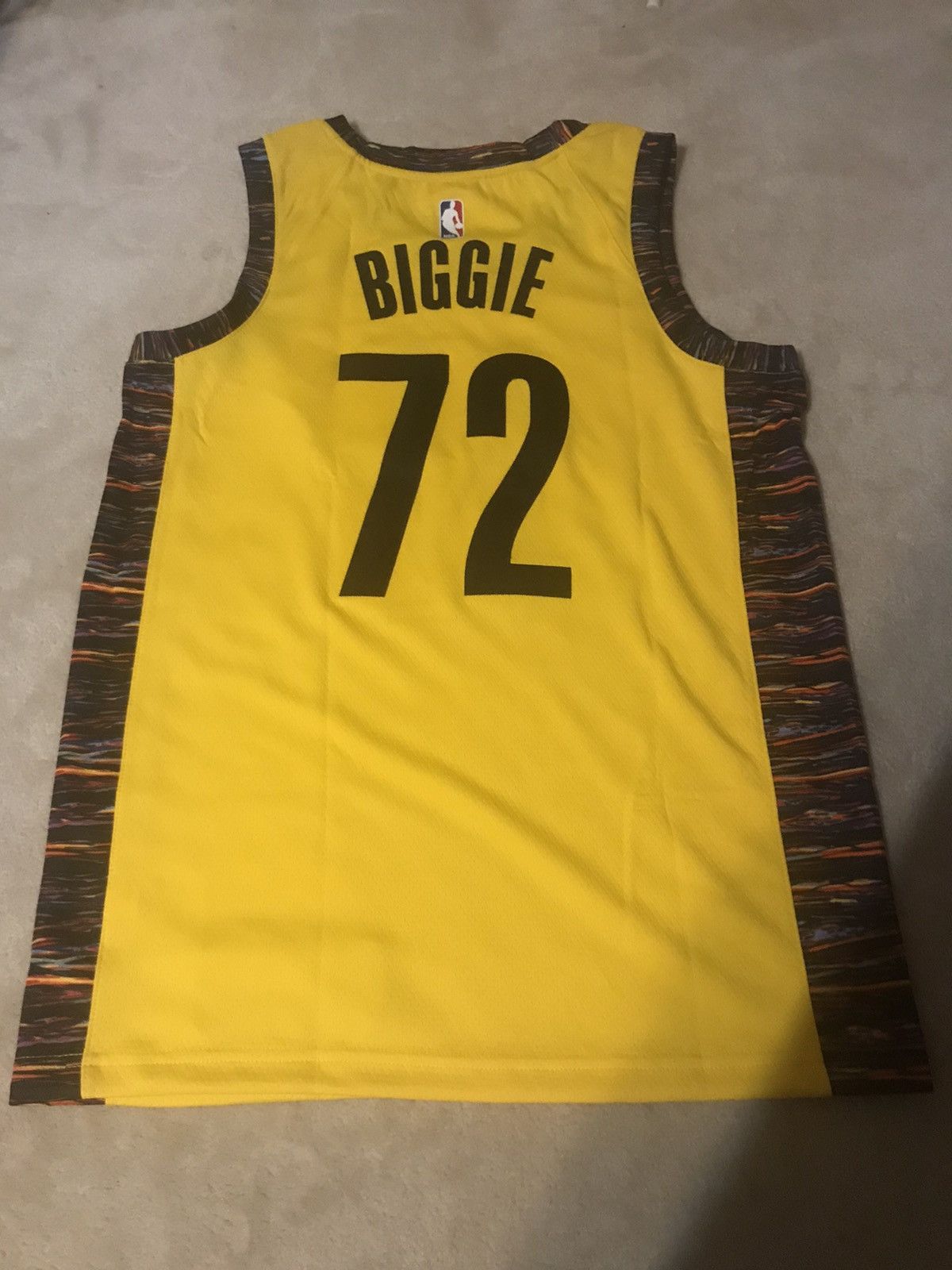 Nba Biggie Jersey Yellow Nike Brooklyn Nets Biggie Amarillo Jersey