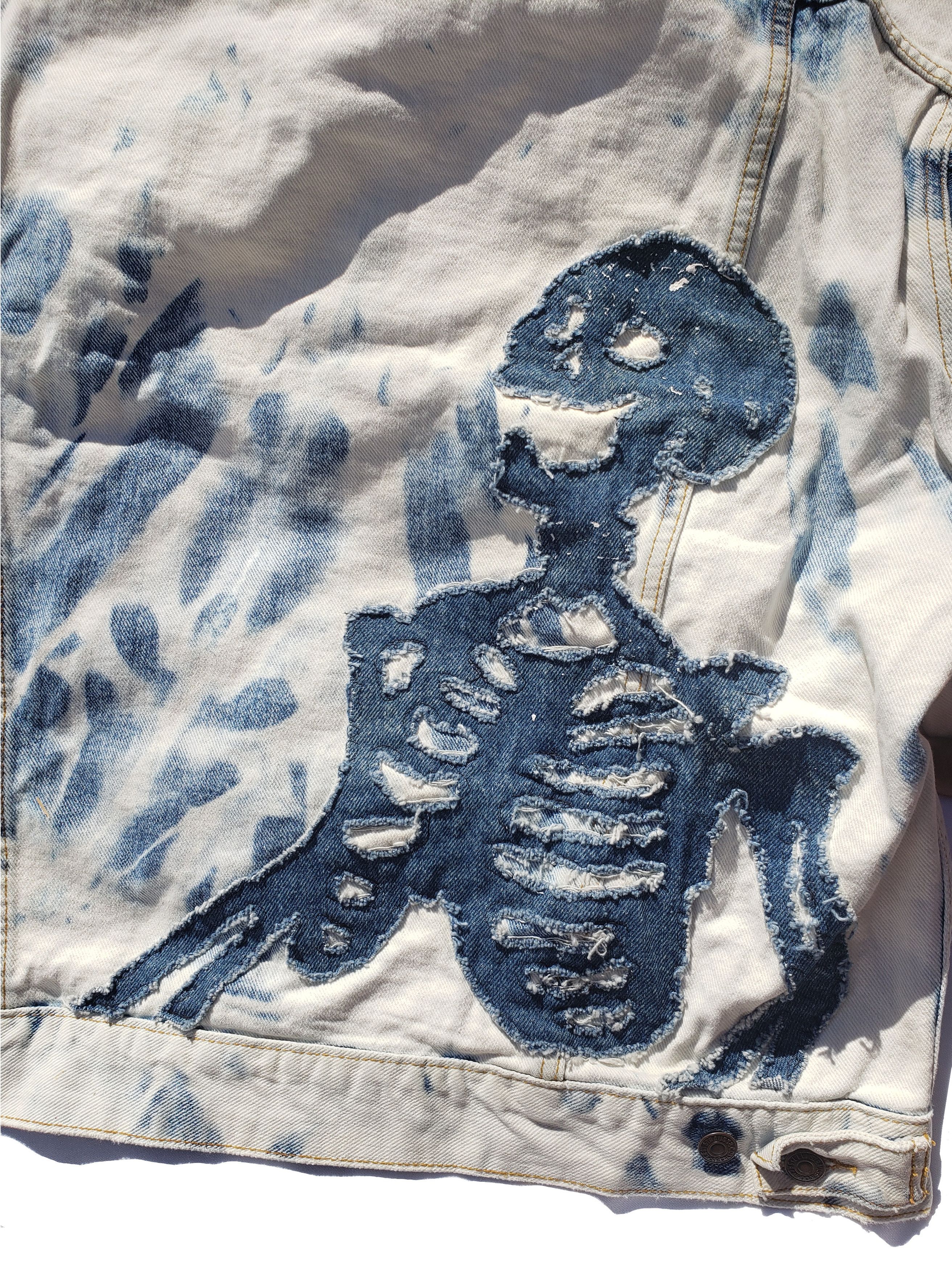 Levi's Flamenti Bleached Skeleton Levi Jacket Size US XL / EU 56 / 4 - 5 Thumbnail