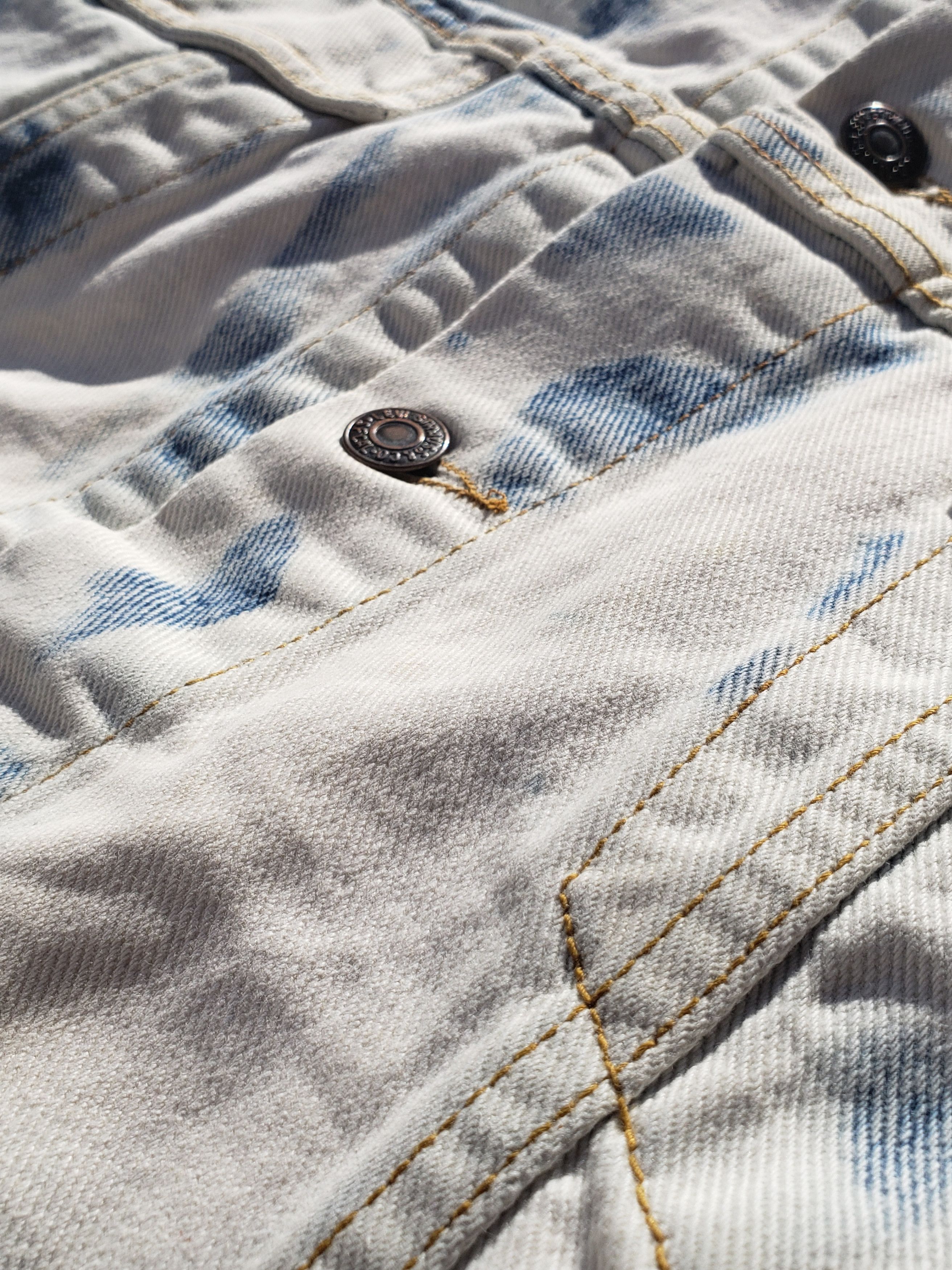 Levi's Flamenti Bleached Skeleton Levi Jacket Size US XL / EU 56 / 4 - 4 Thumbnail