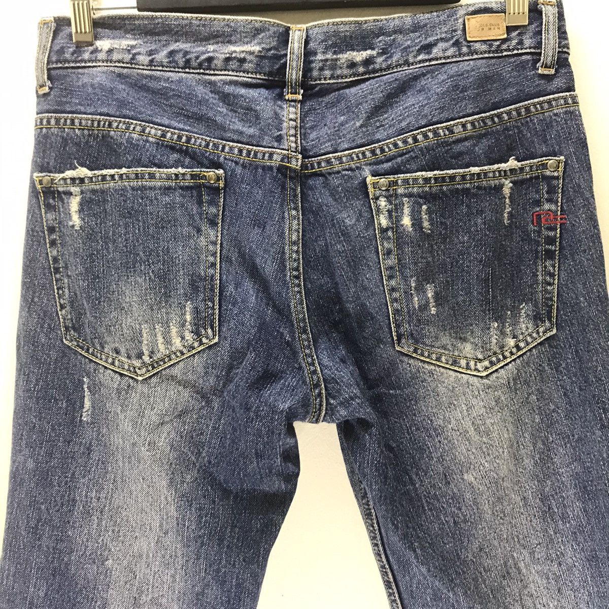 Japanese Brand Nicole Club For Men Distressed Denim Jeans Camo Patchwork Size US 31 - 10 Thumbnail