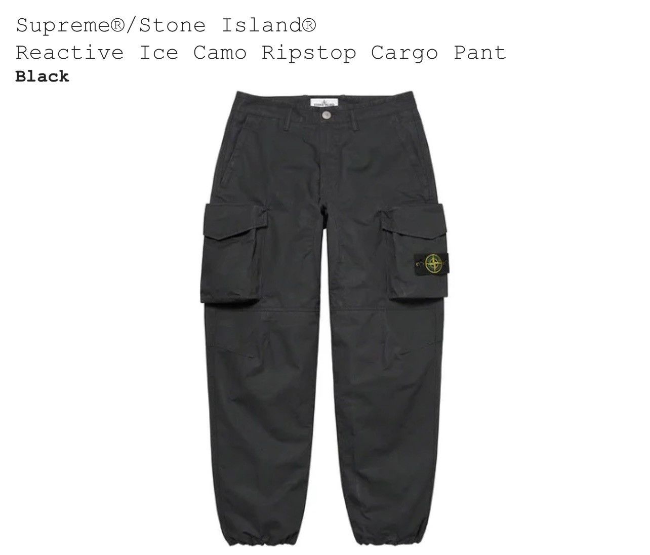 Supreme Supreme x Stone Island reactive ice camo cargo pants | Grailed