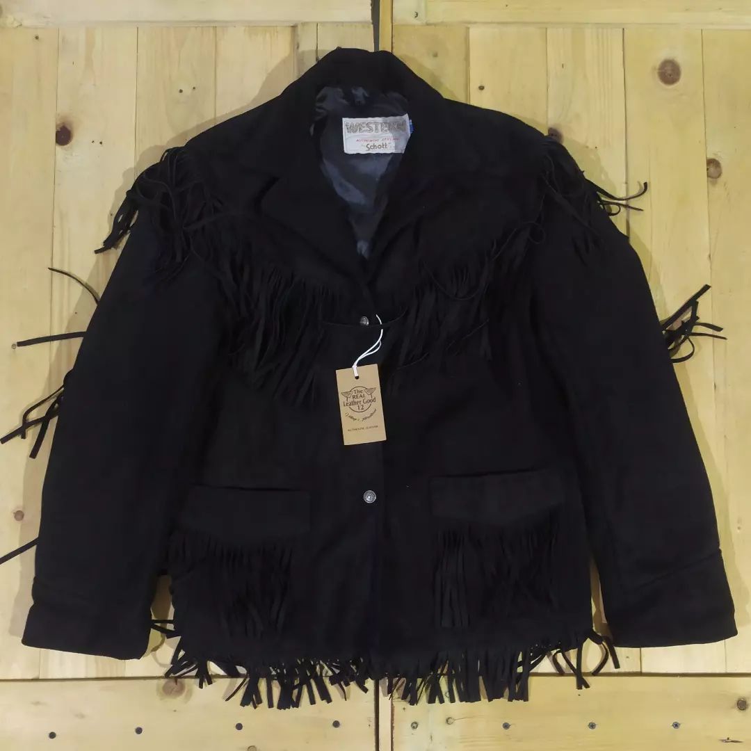 〈 SCHOTT 〉western fringe suede jacket $_12.JPG?set_id=880000500F