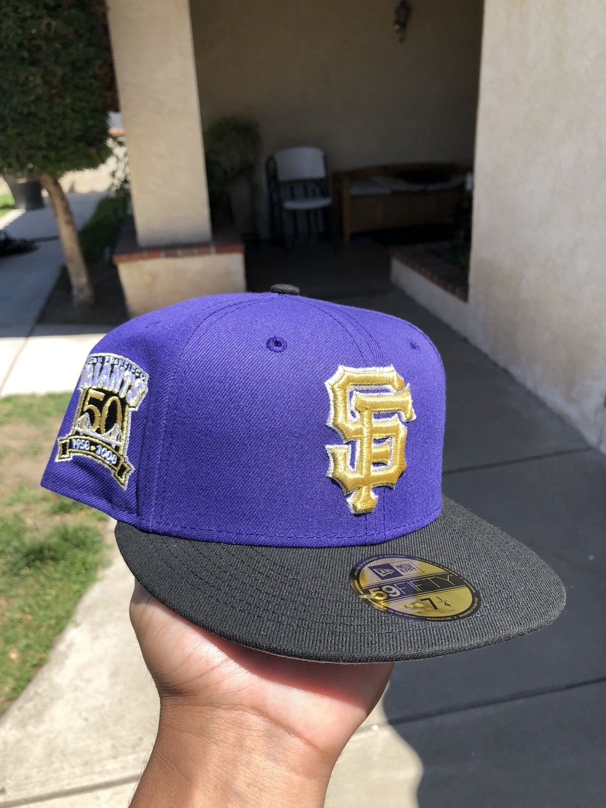 7 1/2 DS NewEra 59fifty San Francisco Giants top Fitted HatClub Aux Pack