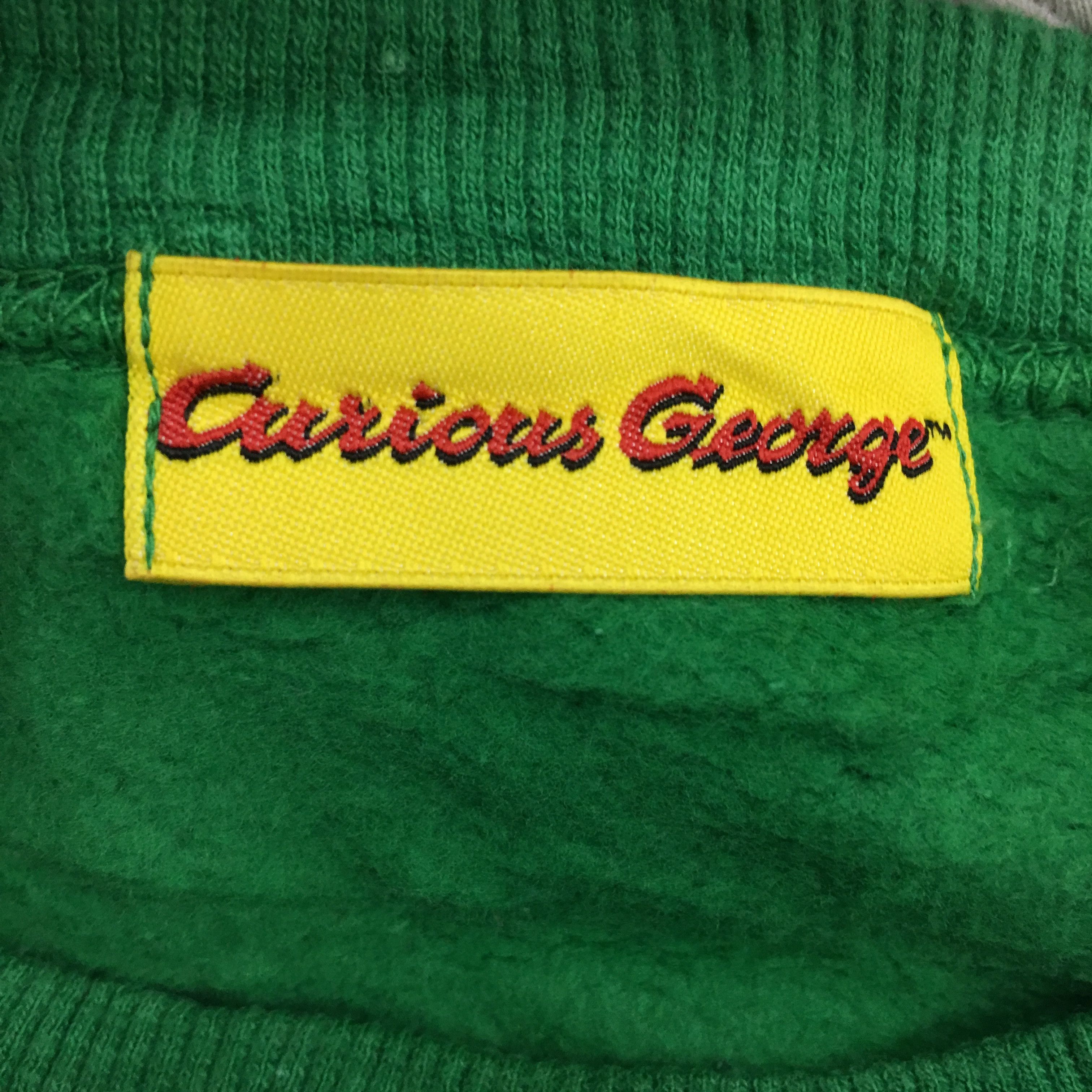 Vintage Vtg CURIOUS GEORGE Cartoon Comic Monkey Sweatshirt Sweater Size US XL / EU 56 / 4 - 8 Thumbnail