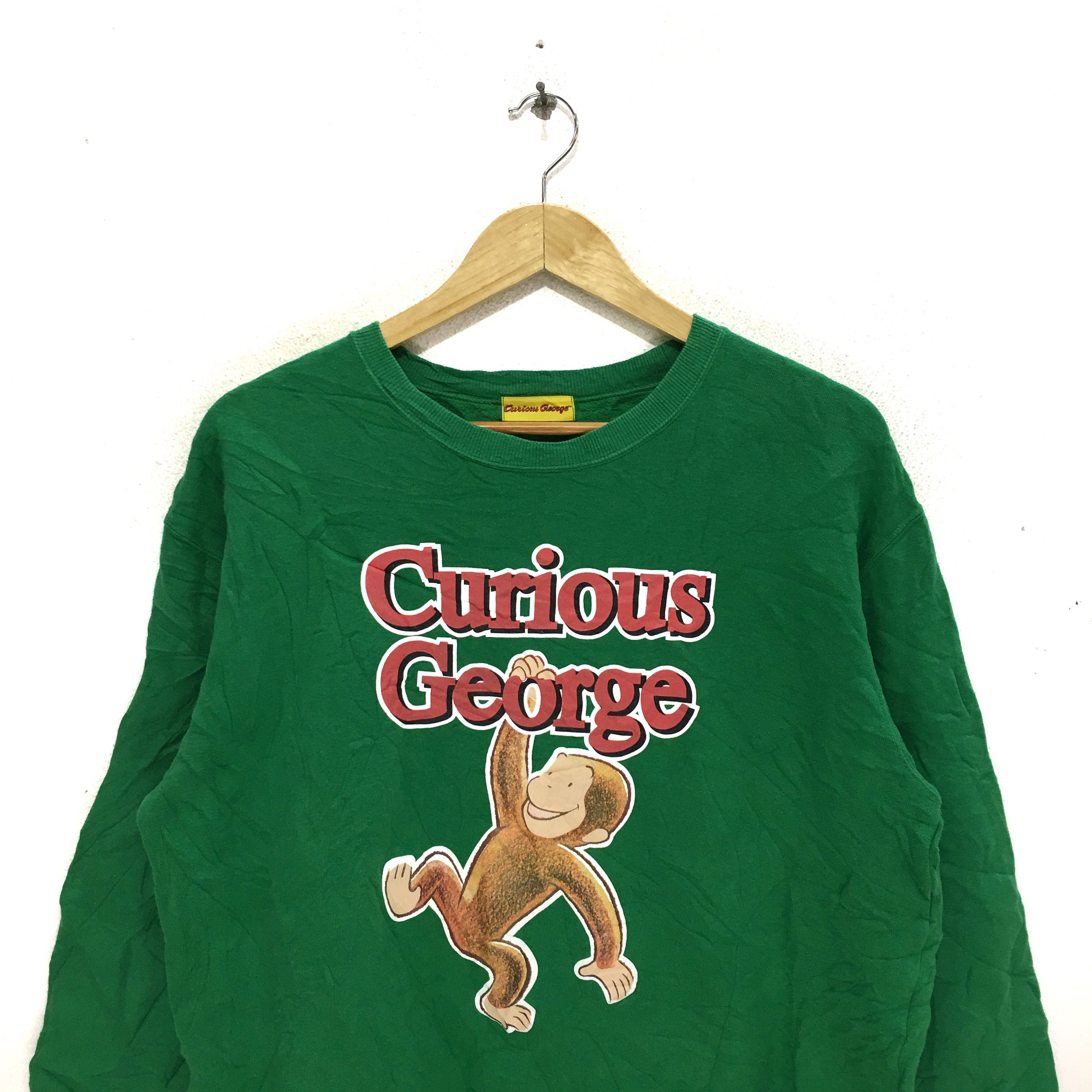 Vintage Vtg CURIOUS GEORGE Cartoon Comic Monkey Sweatshirt Sweater Size US XL / EU 56 / 4 - 2 Thumbnail