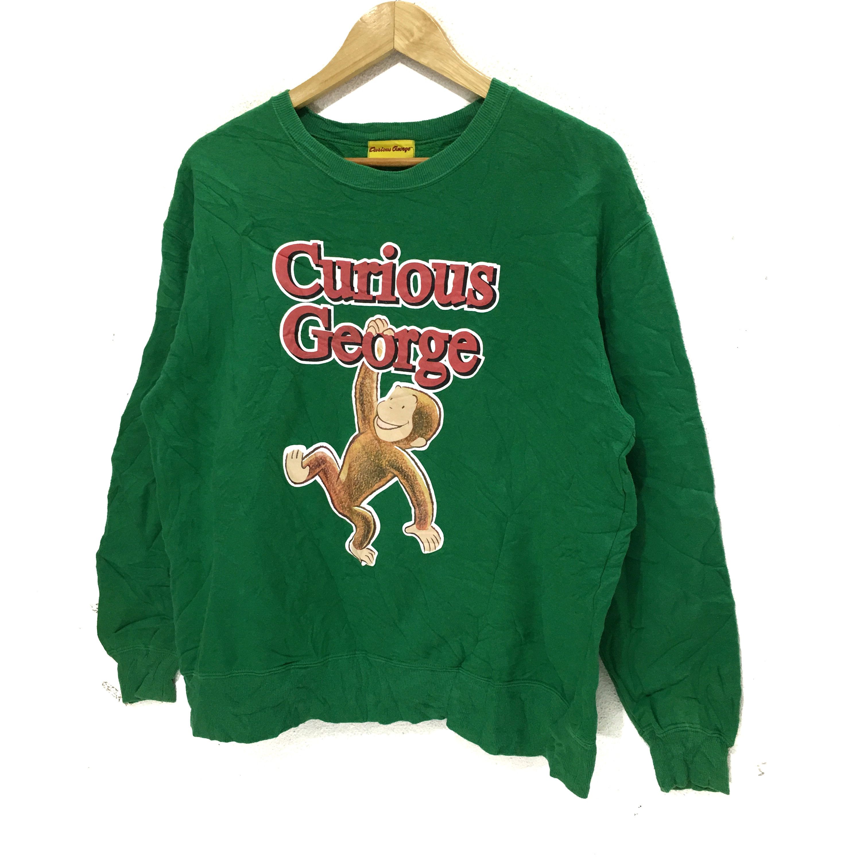 Vintage Vtg CURIOUS GEORGE Cartoon Comic Monkey Sweatshirt Sweater Size US XL / EU 56 / 4 - 5 Thumbnail