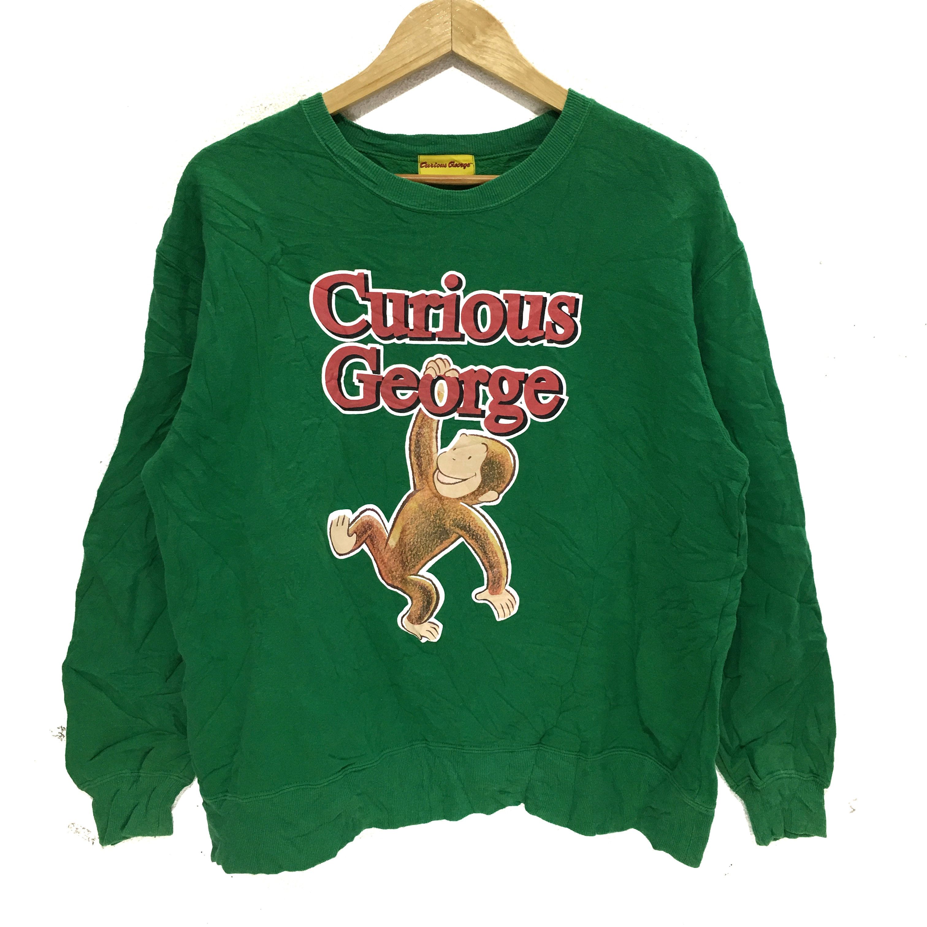 Vintage Vtg CURIOUS GEORGE Cartoon Comic Monkey Sweatshirt Sweater Size US XL / EU 56 / 4 - 1 Thumbnail