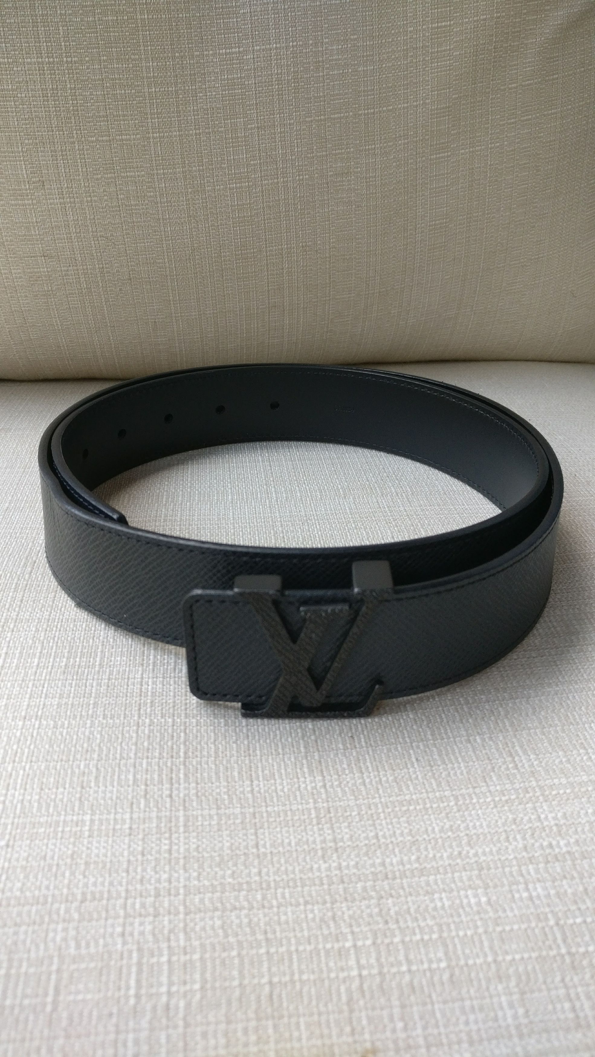 Louis Vuitton Initiales Belt Taiga Ardoise for Men