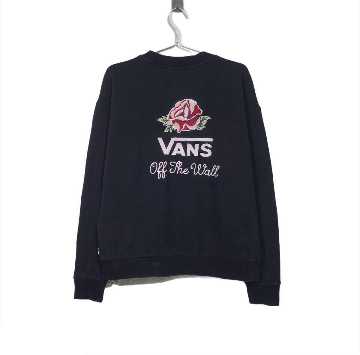 Faded Vans Off The Wall Embroidered Floral Sweatshirt