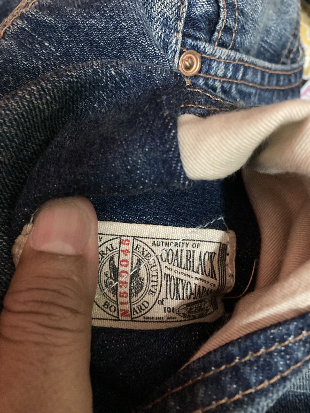 Designer Japanese selvedge Three Coal Black Buckle Back jean Size US 32 / EU 48 - 21 Thumbnail