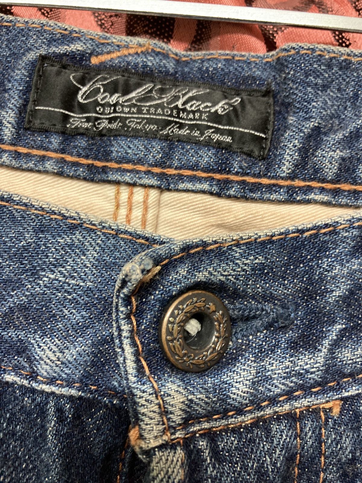 Designer Japanese selvedge Three Coal Black Buckle Back jean Size US 32 / EU 48 - 8 Thumbnail