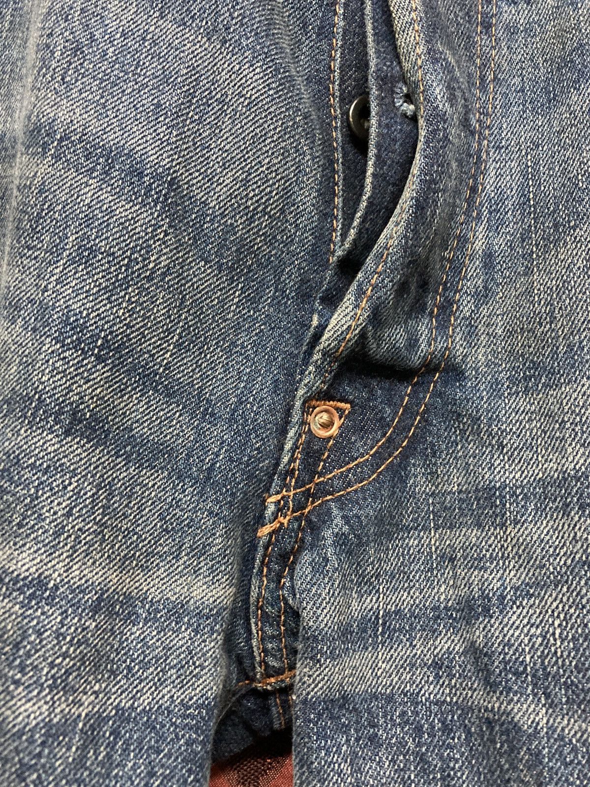 Designer Japanese selvedge Three Coal Black Buckle Back jean Size US 32 / EU 48 - 10 Thumbnail