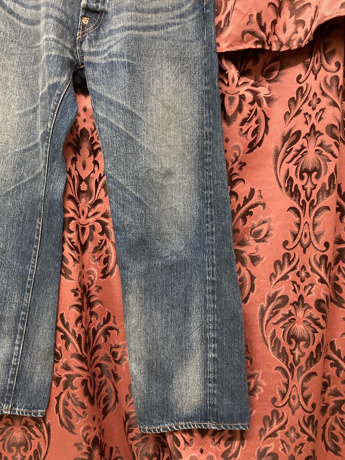 Designer Japanese selvedge Three Coal Black Buckle Back jean Size US 32 / EU 48 - 6 Thumbnail