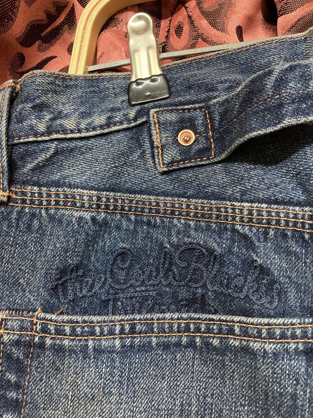 Designer Japanese selvedge Three Coal Black Buckle Back jean Size US 32 / EU 48 - 12 Thumbnail