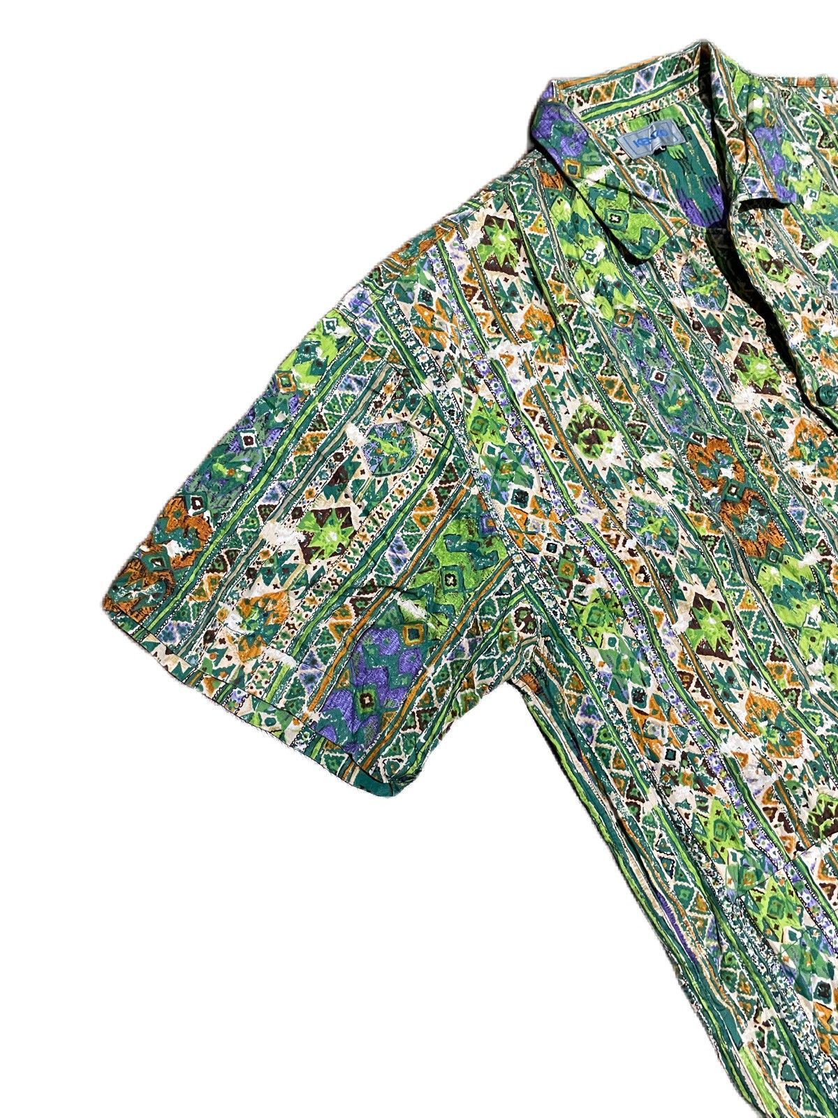 If Six Was Nine × Kenzo × Le Grande Bleu (L.G.B.) Vintage 90s Kenzo Emerald Green Double Down Pocket Shirts Size US L / EU 52-54 / 3 - 10 Thumbnail