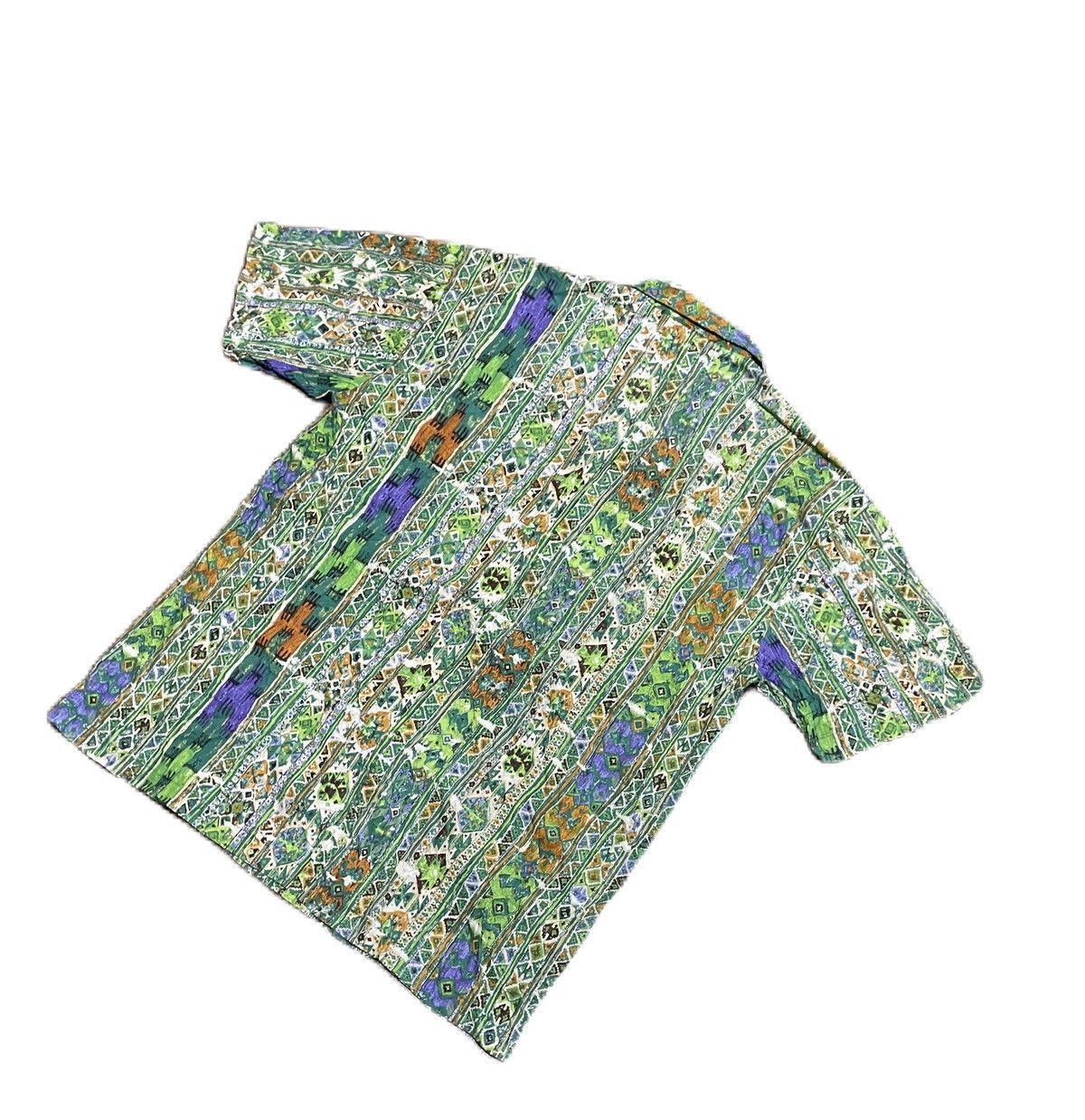 If Six Was Nine × Kenzo × Le Grande Bleu (L.G.B.) Vintage 90s Kenzo Emerald Green Double Down Pocket Shirts Size US L / EU 52-54 / 3 - 12 Thumbnail