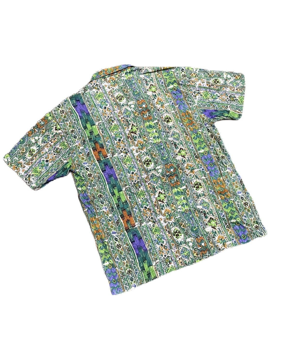 If Six Was Nine × Kenzo × Le Grande Bleu (L.G.B.) Vintage 90s Kenzo Emerald Green Double Down Pocket Shirts Size US L / EU 52-54 / 3 - 13 Thumbnail