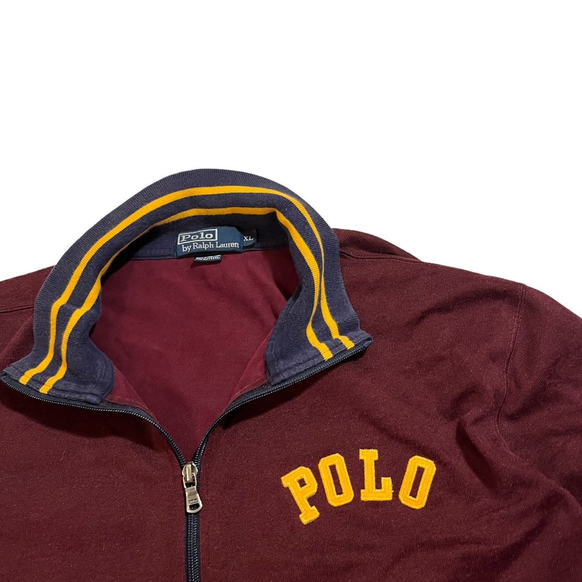 Polo Ralph Lauren × Vintage Vintage Polo Ralph Lauren Varsity Zip Sweatshirt Size US XL / EU 56 / 4 - 2 Thumbnail