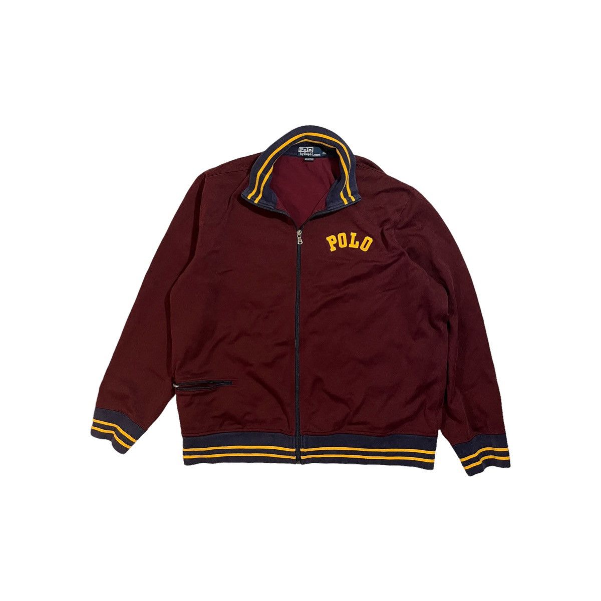Polo Ralph Lauren × Vintage Vintage Polo Ralph Lauren Varsity Zip Sweatshirt Size US XL / EU 56 / 4 - 1 Thumbnail