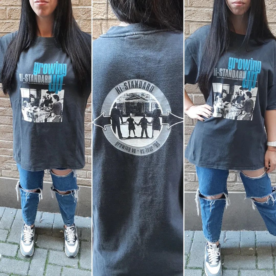 t shirt vintage HI STANDARD 90S GROWING UP US TOUR 1996 L