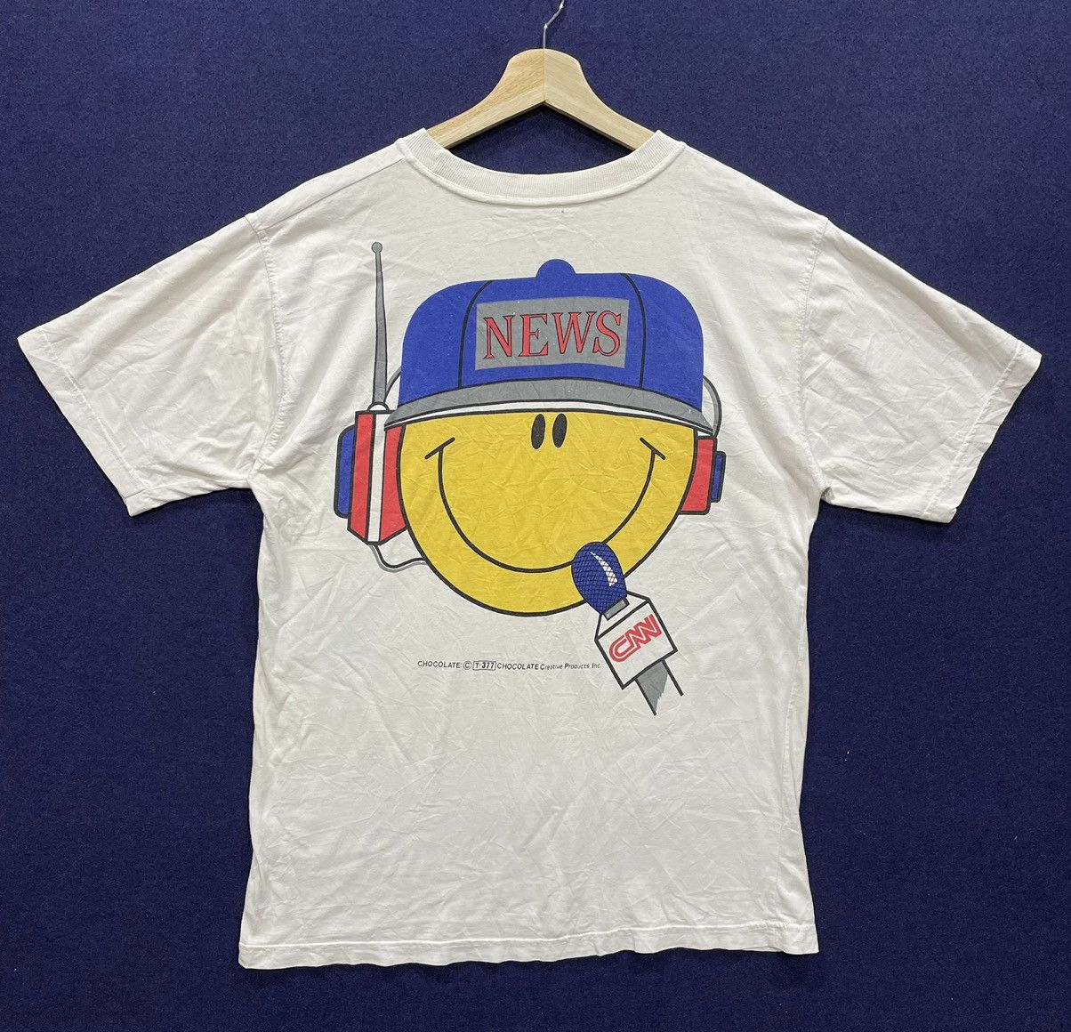 Japanese Brand × Vintage Rare Vintage 90s Smiley CNN News Size US L / EU 52-54 / 3 - 1 Thumbnail