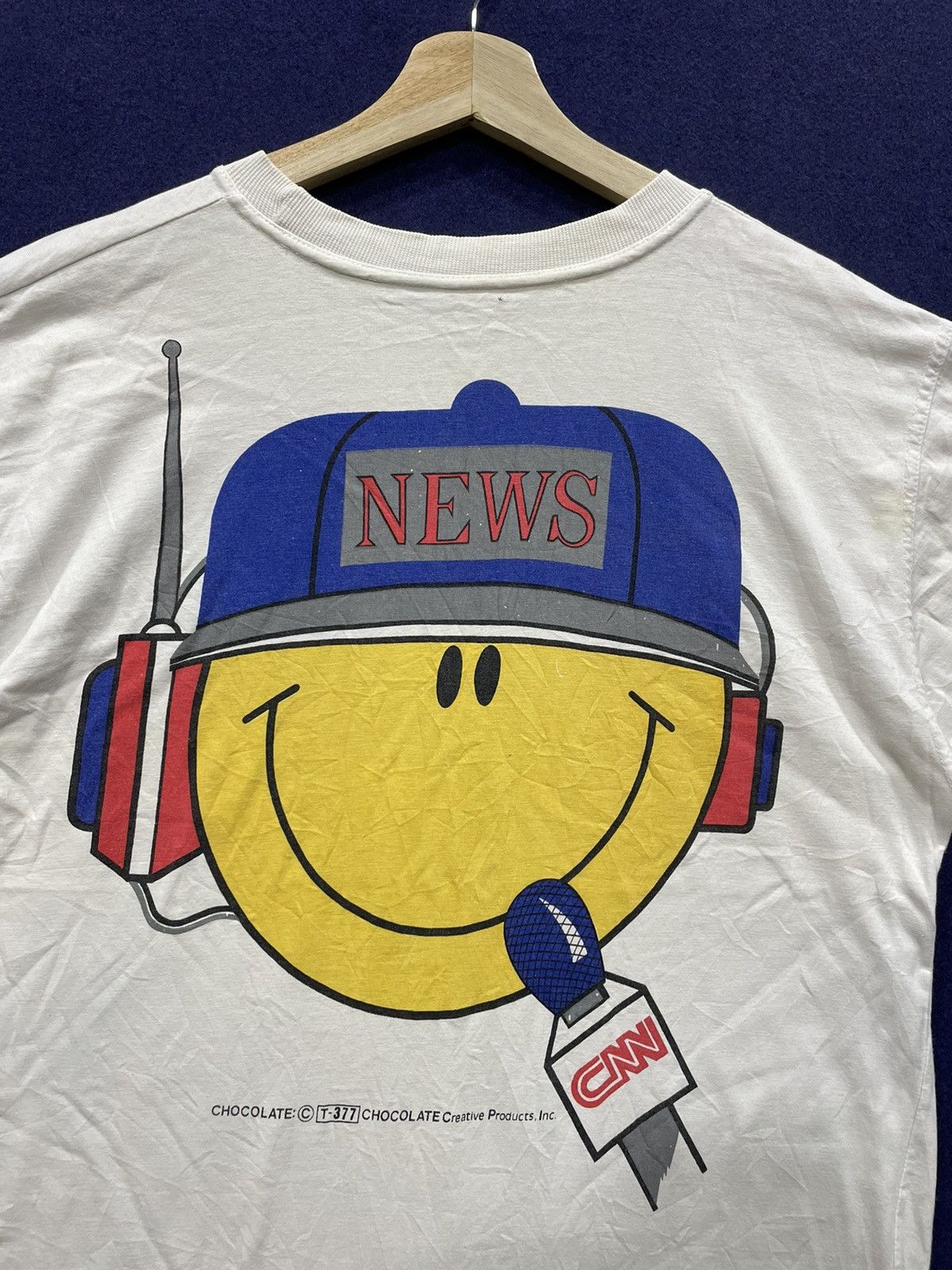 Japanese Brand × Vintage Rare Vintage 90s Smiley CNN News Size US L / EU 52-54 / 3 - 3 Thumbnail