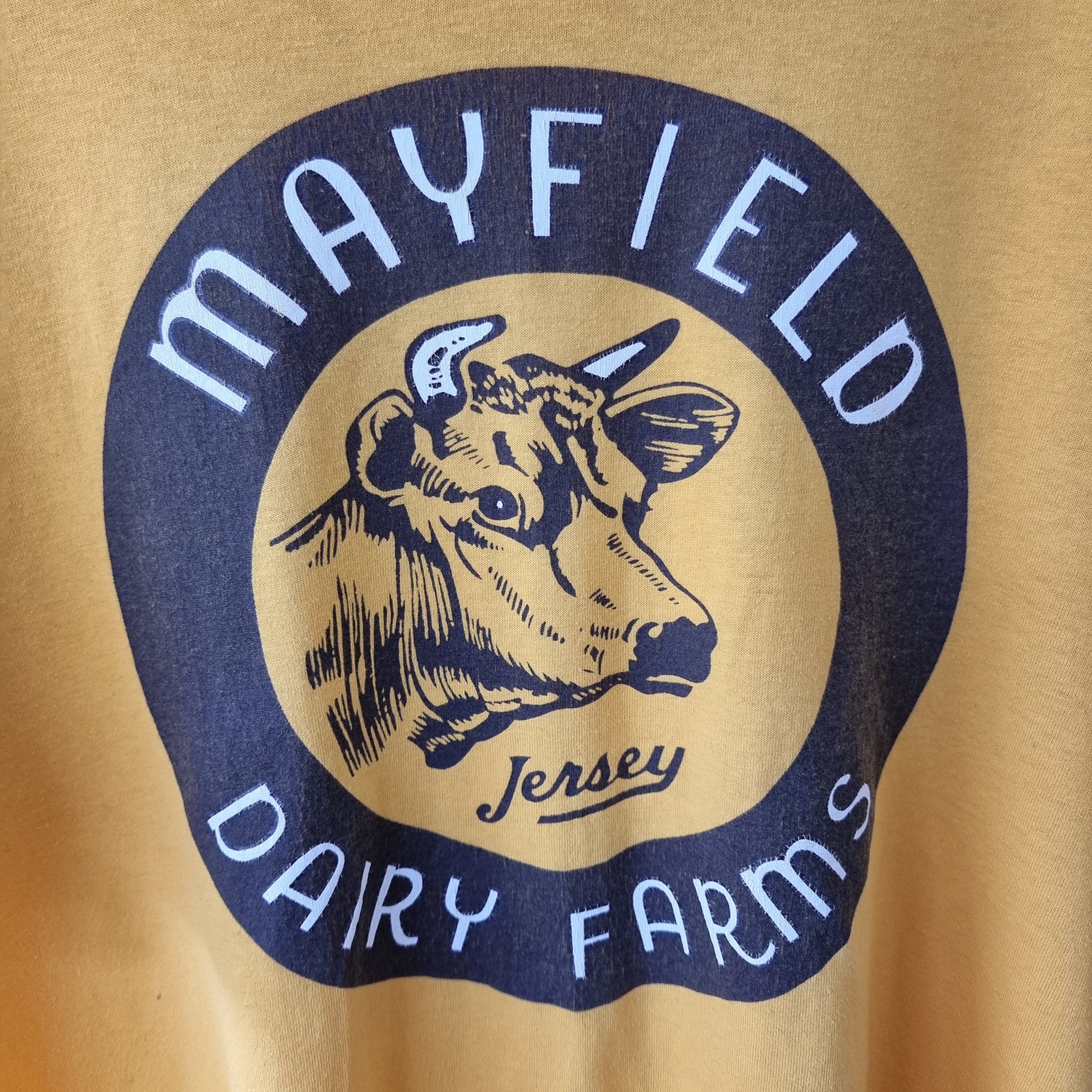 Russell Athletic × Vintage Vintage yellow tee farming Jersey Size US XL / EU 56 / 4 - 4 Thumbnail