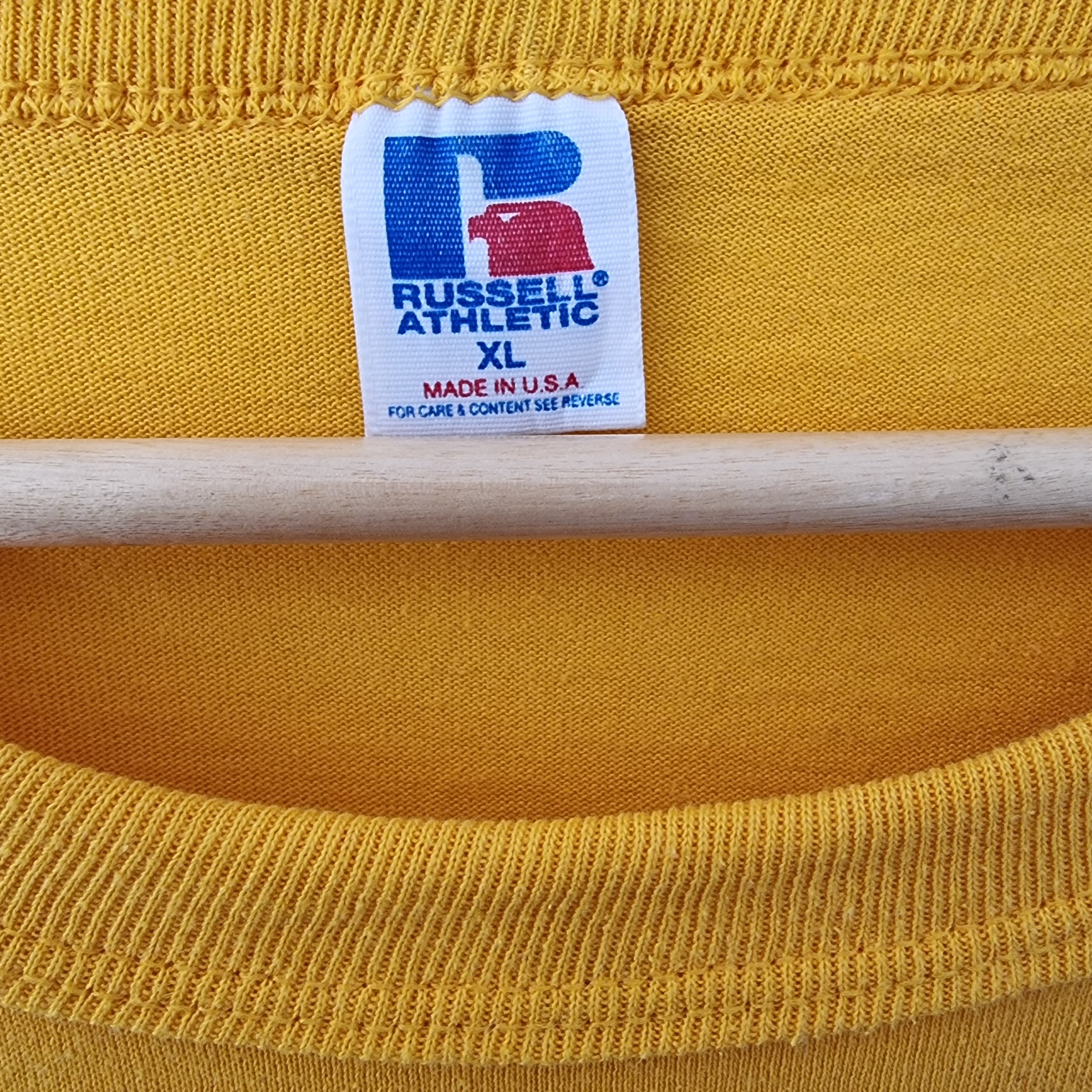Russell Athletic × Vintage Vintage yellow tee farming Jersey Size US XL / EU 56 / 4 - 3 Thumbnail