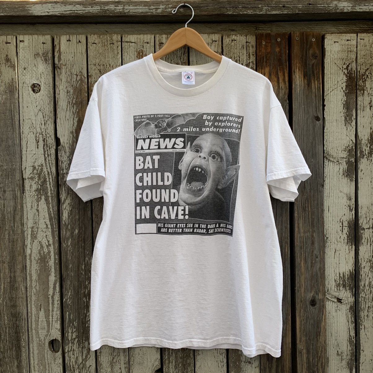 Delta × Vintage Vintage 90s Bat Child Tabloid Weekly World 