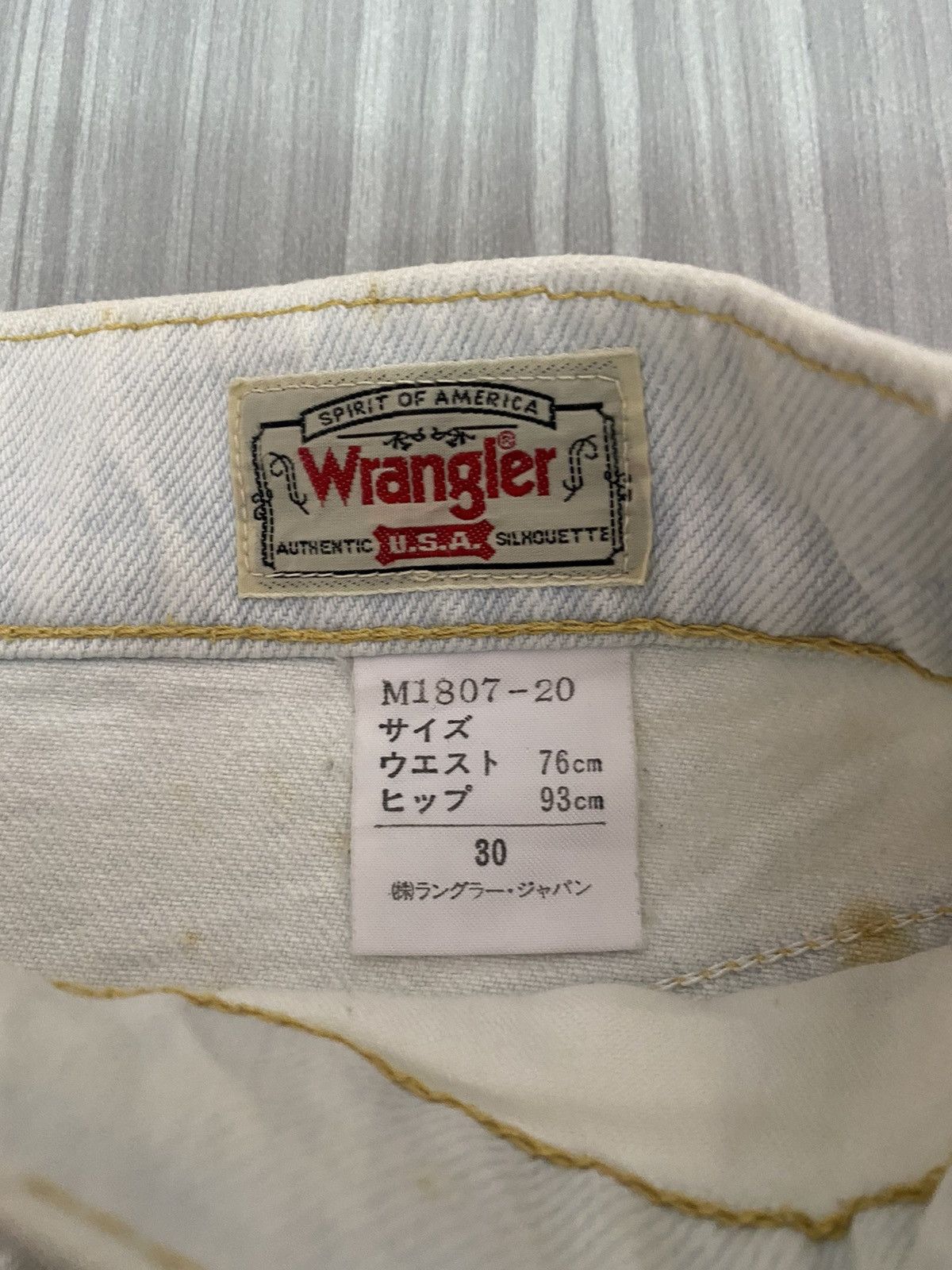 Vintage GRAIL🔥WRANGLER VINTAGE BLEACH DISTRESSED DENIM JEANS Size US 30 / EU 46 - 12 Thumbnail