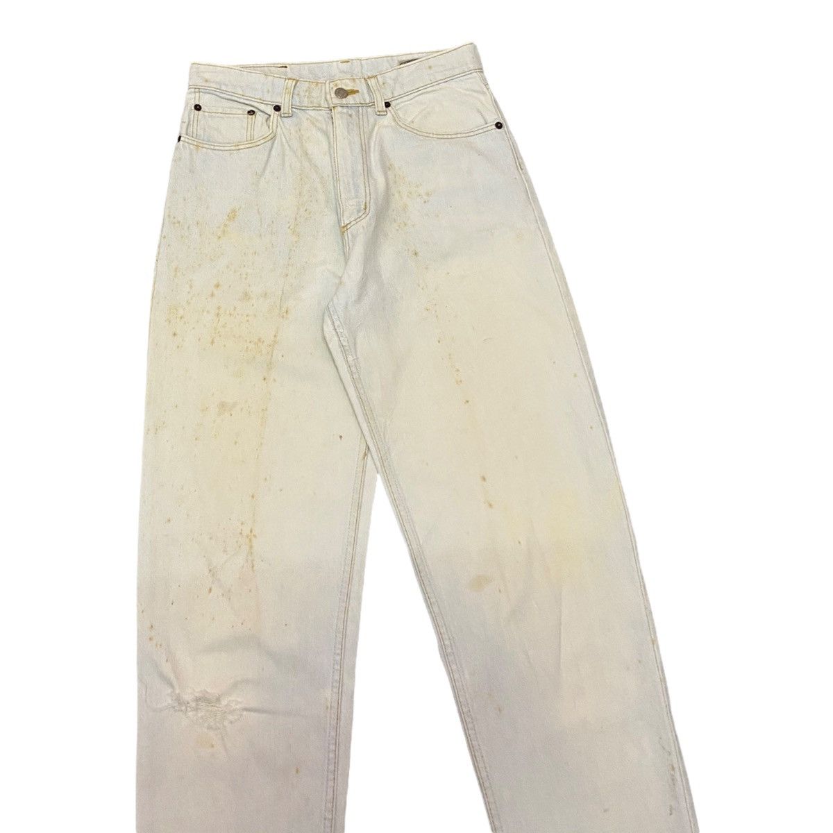 Vintage GRAIL🔥WRANGLER VINTAGE BLEACH DISTRESSED DENIM JEANS Size US 30 / EU 46 - 5 Thumbnail