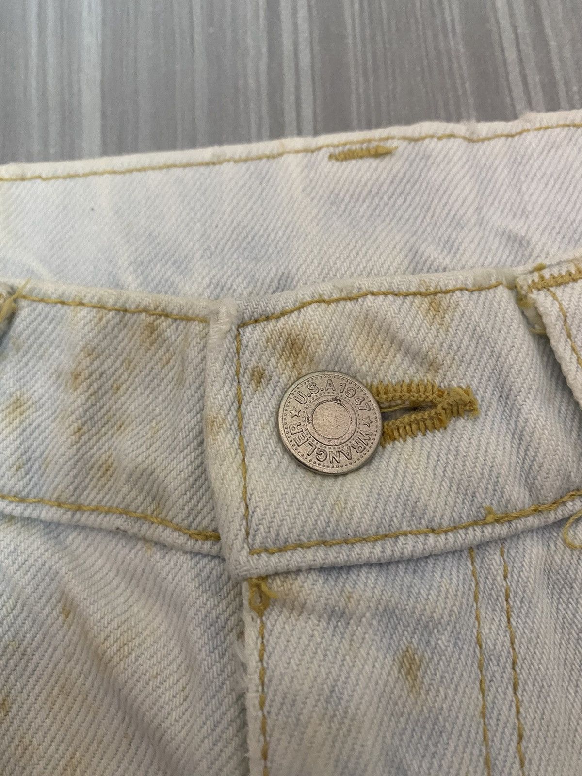 Vintage GRAIL🔥WRANGLER VINTAGE BLEACH DISTRESSED DENIM JEANS Size US 30 / EU 46 - 11 Thumbnail