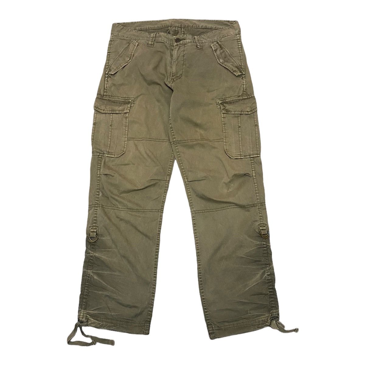 Japanese Brand UNIQLO JAPAN MULTI POCKET DRAWSTRING CARGO PANTS Size US 33 - 8 Thumbnail