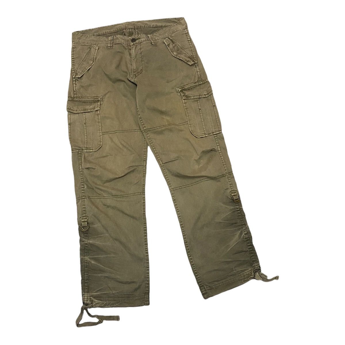 Japanese Brand UNIQLO JAPAN MULTI POCKET DRAWSTRING CARGO PANTS Size US 33 - 3 Thumbnail