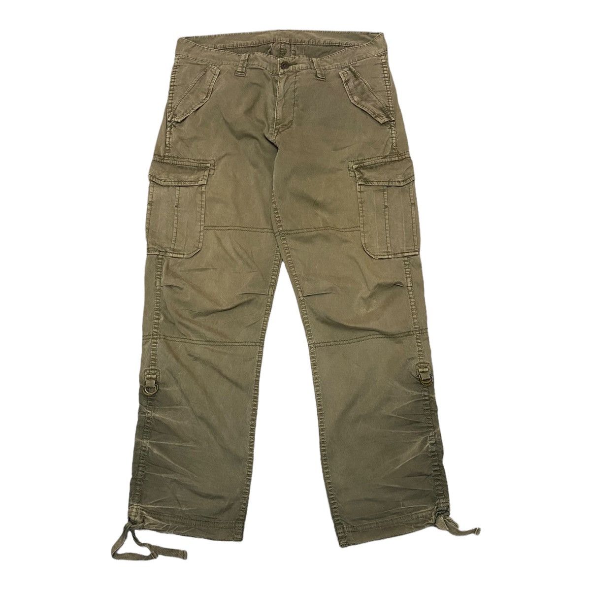 Japanese Brand UNIQLO JAPAN MULTI POCKET DRAWSTRING CARGO PANTS Size US 33 - 1 Thumbnail