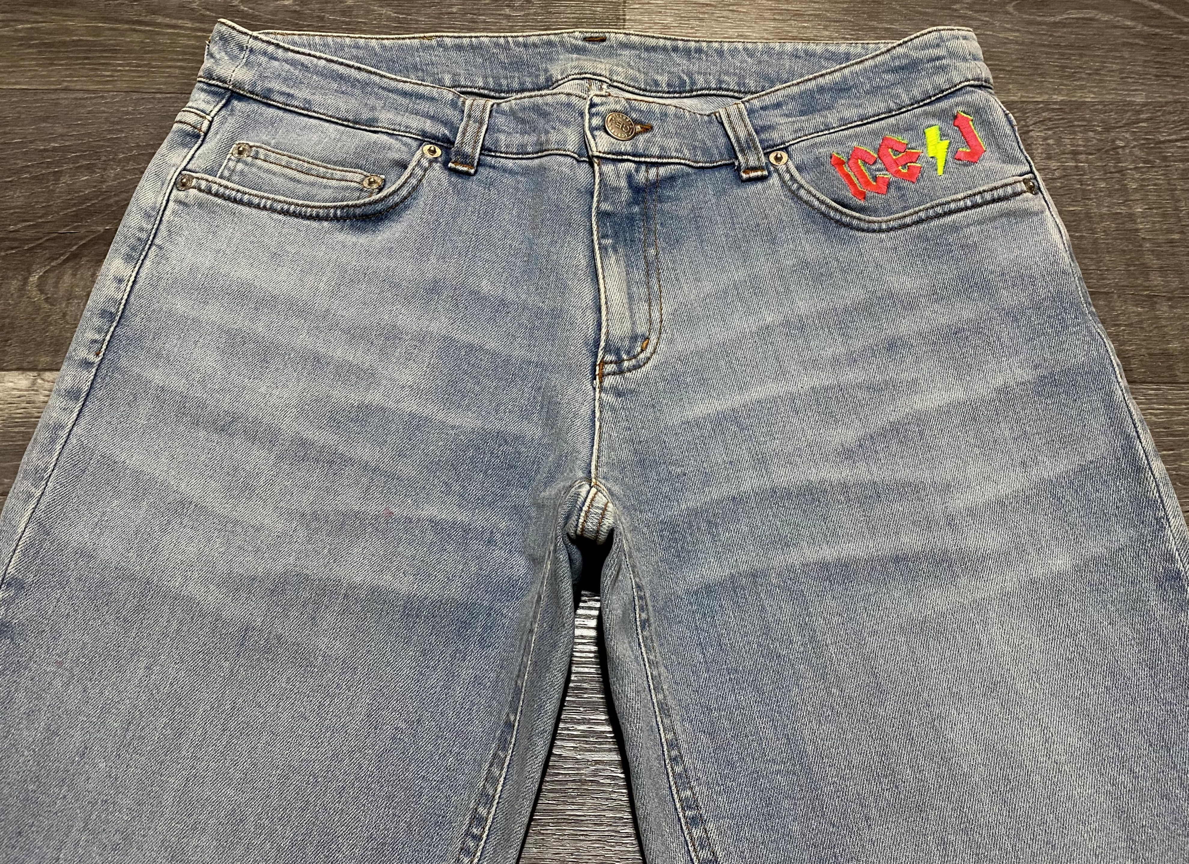 Iceberg Unisex Iceberg Ice J Washed Blue Flared Jeans Denim Size US 32 / EU 48 - 4 Thumbnail