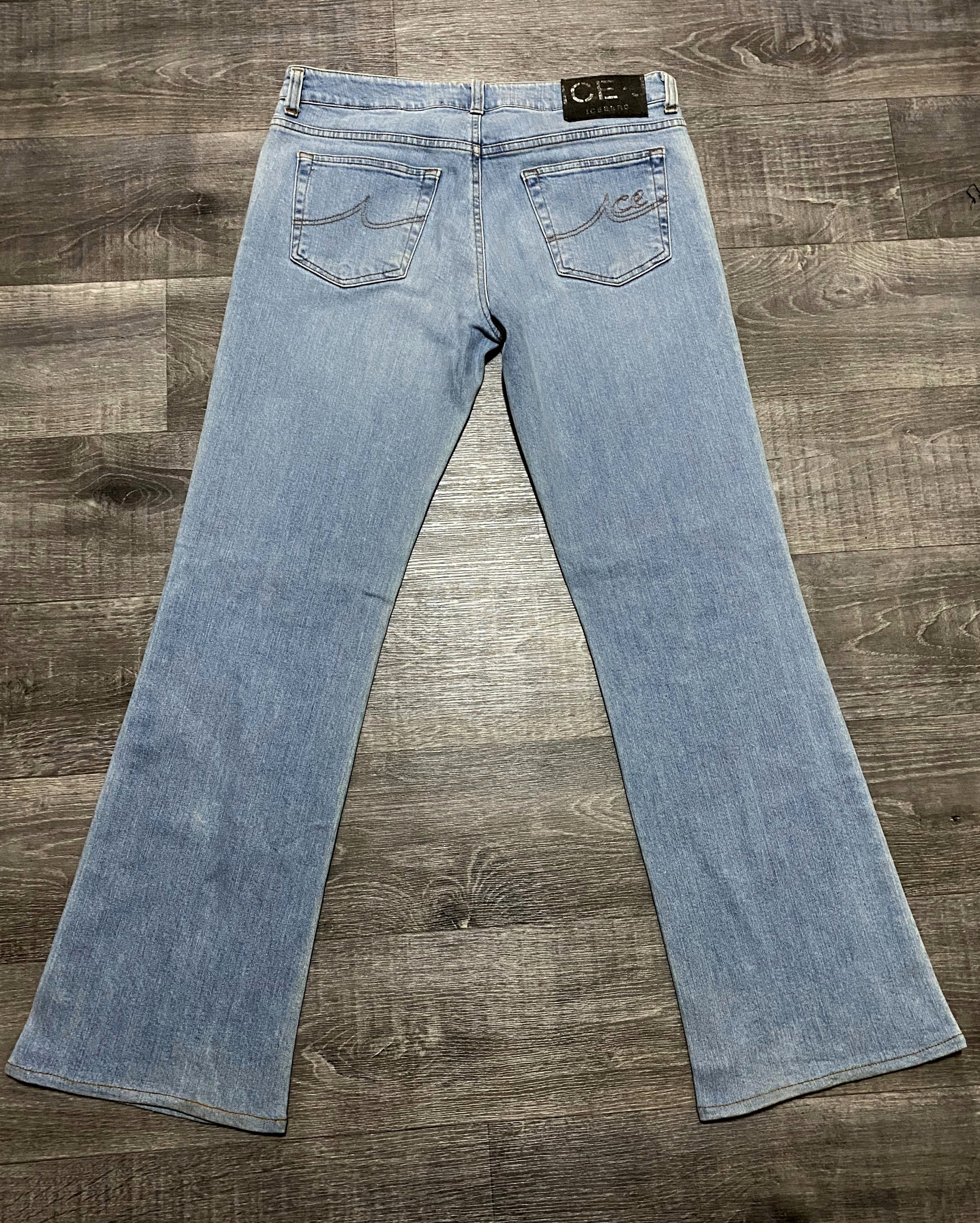 Iceberg Unisex Iceberg Ice J Washed Blue Flared Jeans Denim Size US 32 / EU 48 - 3 Thumbnail