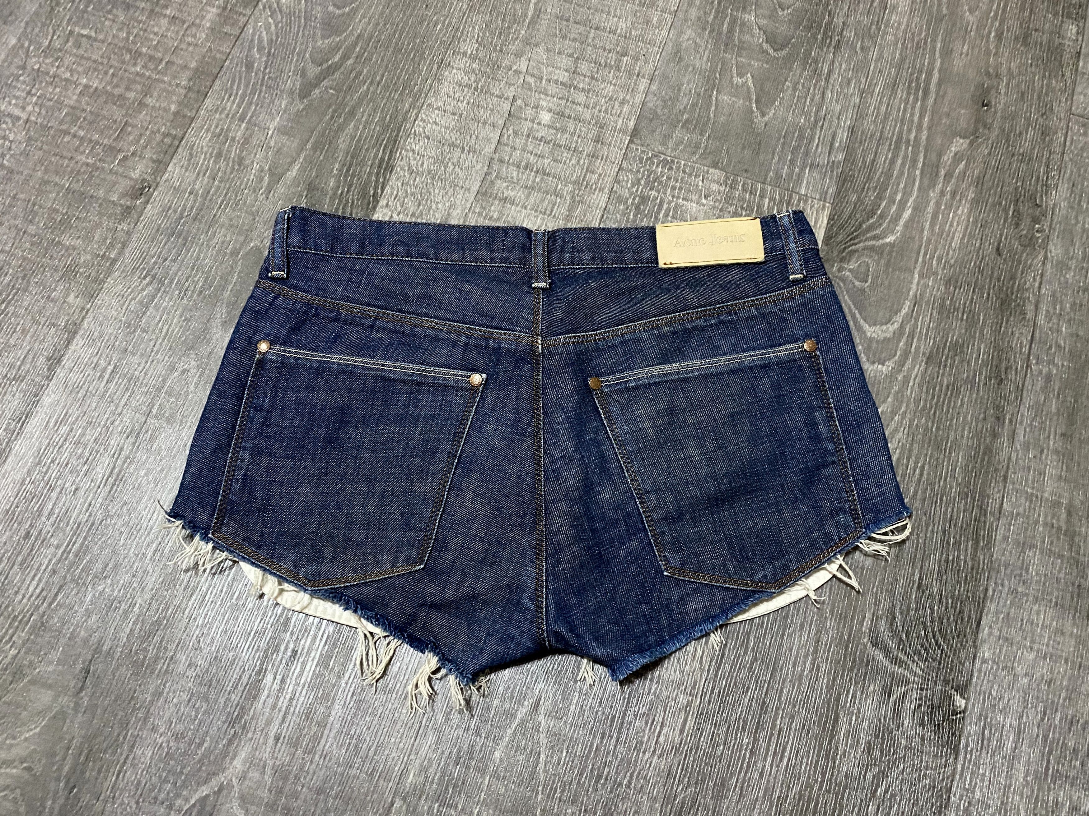 Acne Studios Womens Acne Studios Max Deep Distressed Jeans Denim Shorts Size 31" - 3 Thumbnail