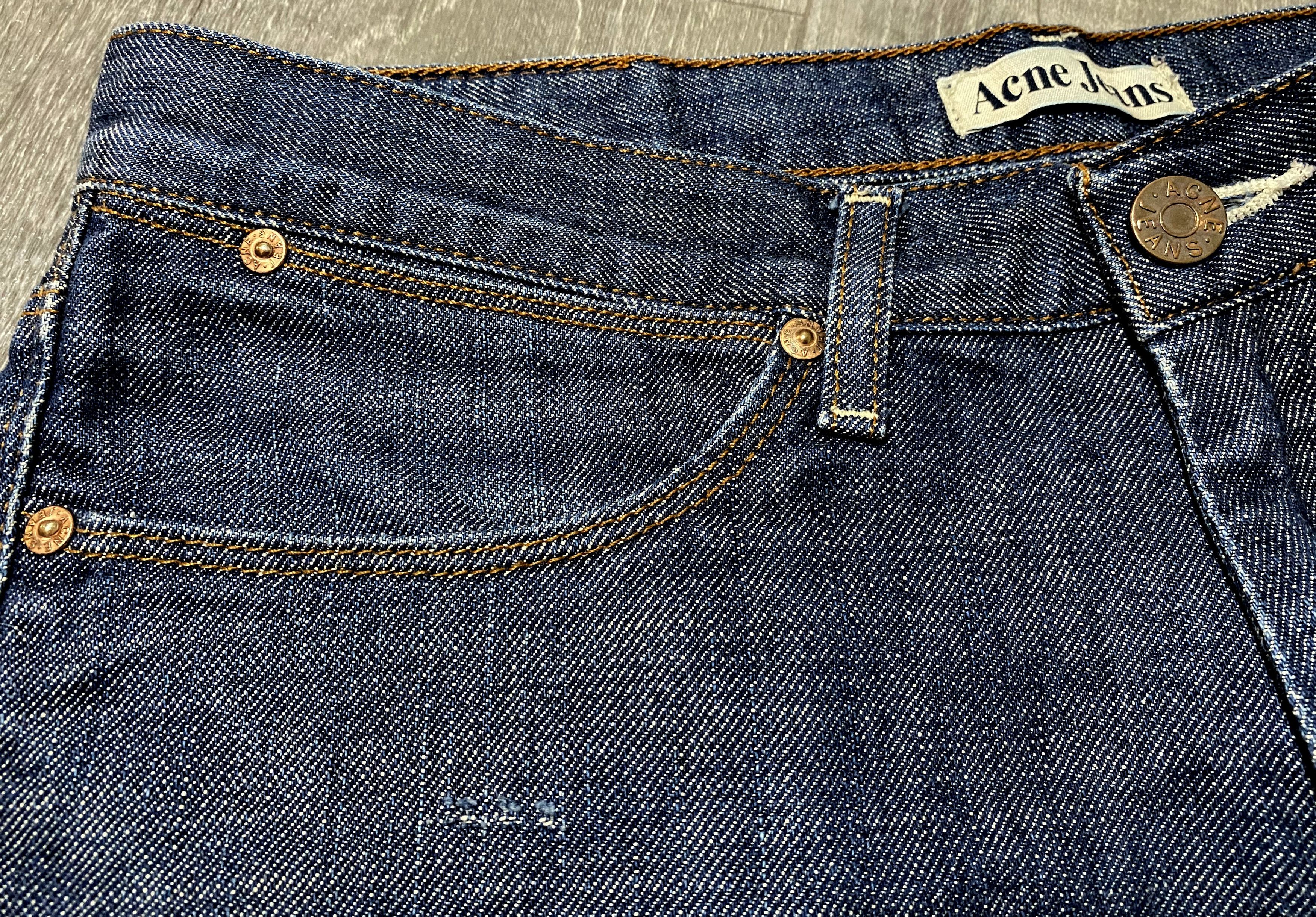 Acne Studios Womens Acne Studios Max Deep Distressed Jeans Denim Shorts Size 31" - 4 Thumbnail