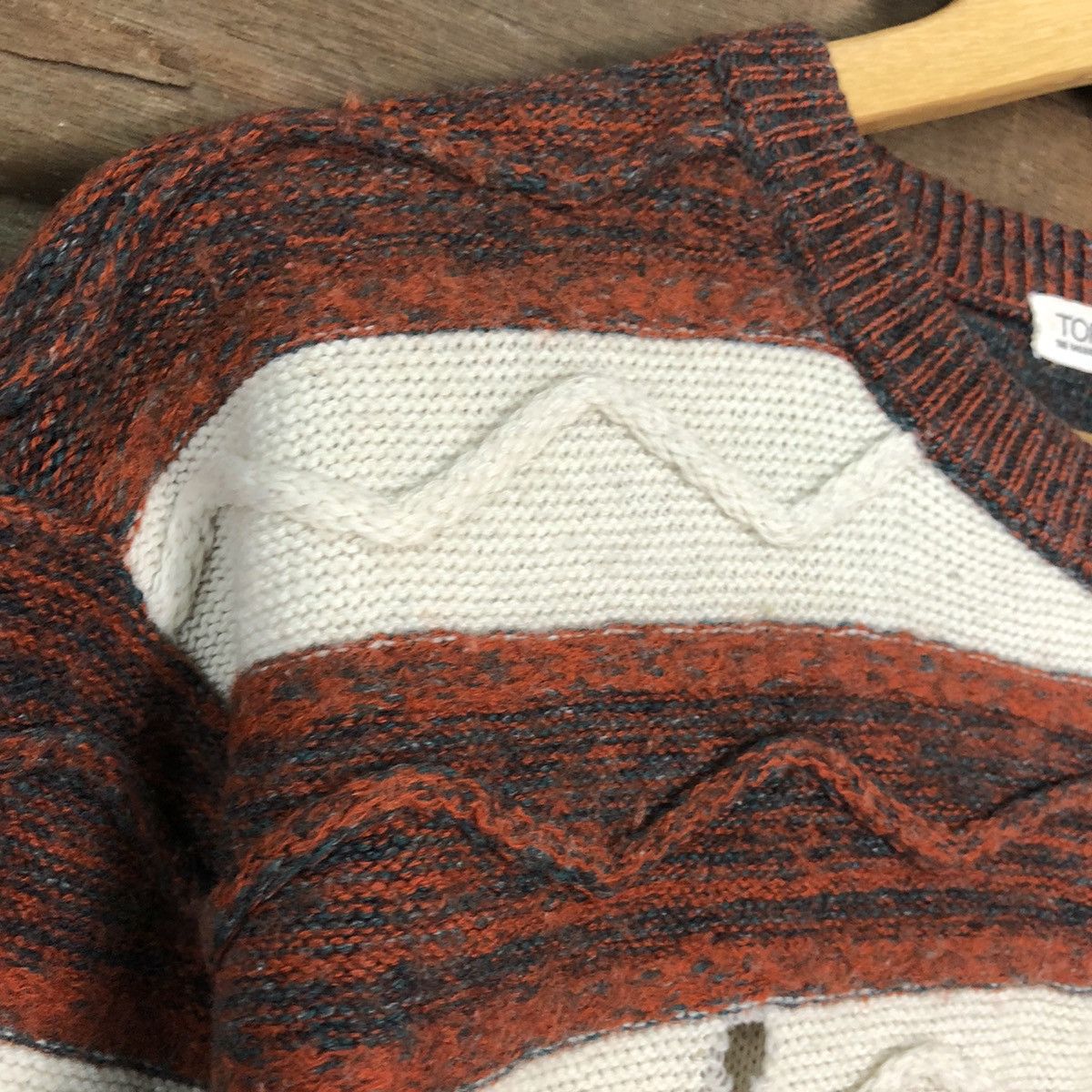 Aran Isles Knitwear Tor Roard Distressed cable Knitwear stripe #H084 Size S / US 4 / IT 40 - 7 Thumbnail
