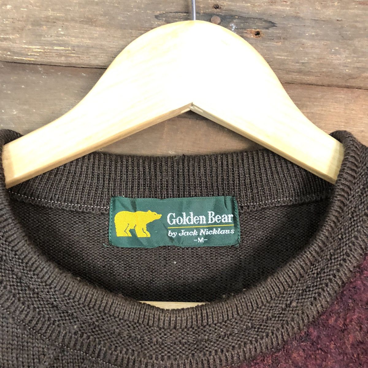Golden Bear Golden Bear Brown checkered sweatshirt Knitwear #H076 Size US M / EU 48-50 / 2 - 7 Thumbnail