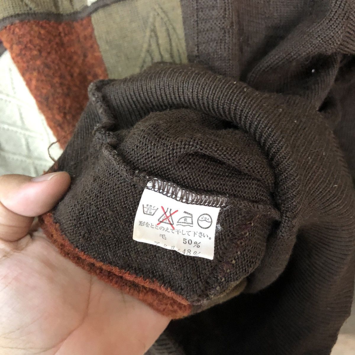 Golden Bear Golden Bear Brown checkered sweatshirt Knitwear #H076 Size US M / EU 48-50 / 2 - 9 Thumbnail