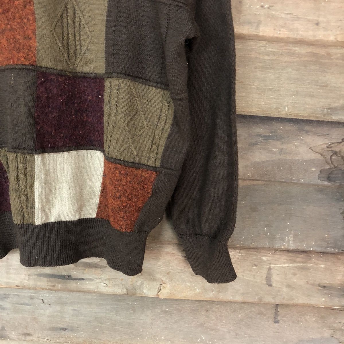 Golden Bear Golden Bear Brown checkered sweatshirt Knitwear #H076 Size US M / EU 48-50 / 2 - 5 Thumbnail
