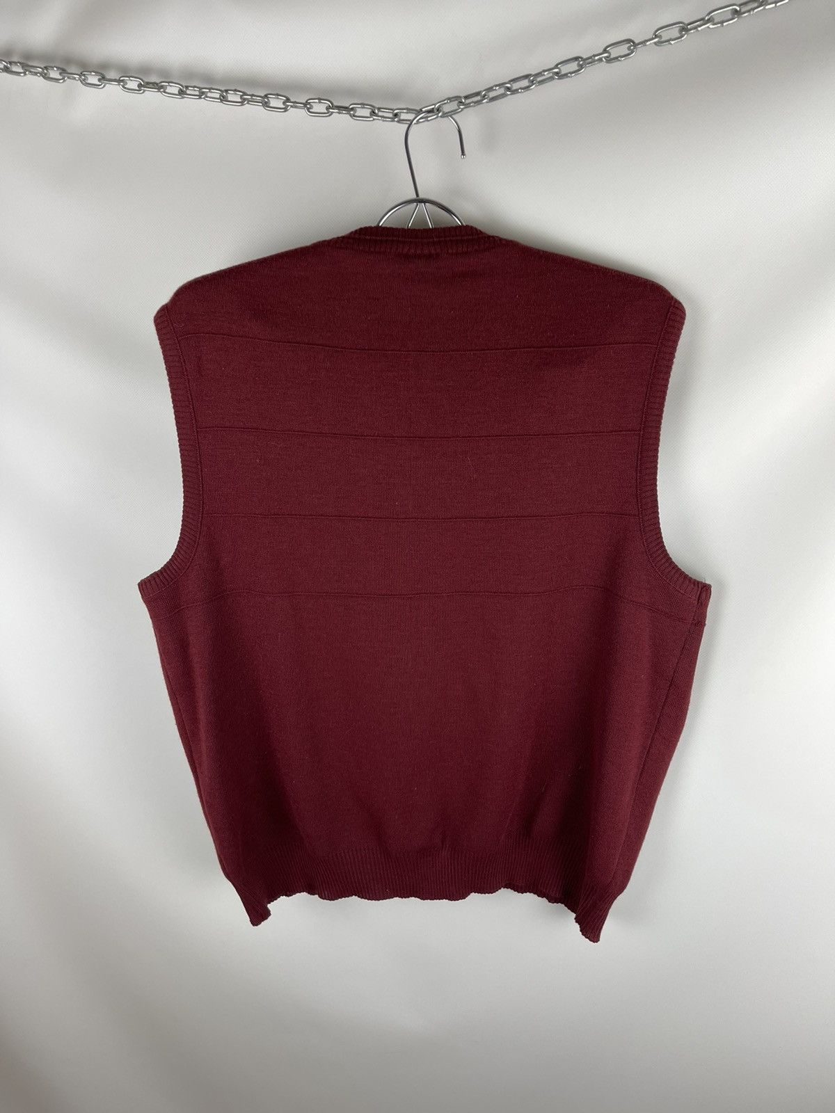 Vintage Yves Saint Laurent vintage 80s wool vest embroidered logo Size US L / EU 52-54 / 3 - 8 Thumbnail