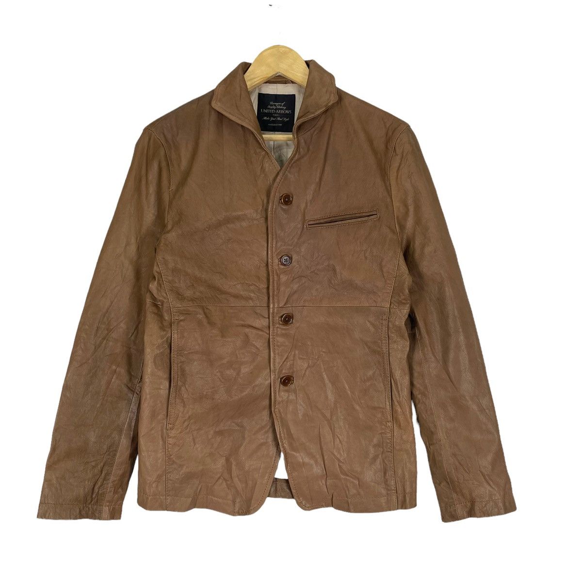 ⚡️UNITED ARROWS GOAT LEATHER BUTTON JACKET
