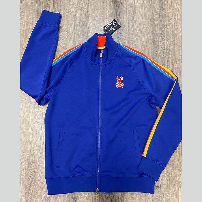 Psycho Bunny NWT Psycho Bunny Alson Stitched Logo Track Jacket Blue L ...