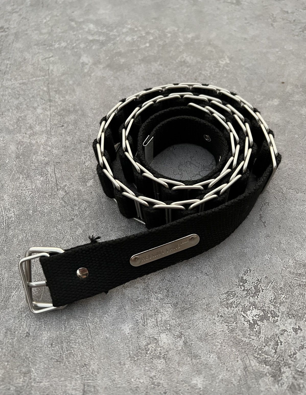 Helmut Lang AW98 Chain Canvas Belt | Grailed