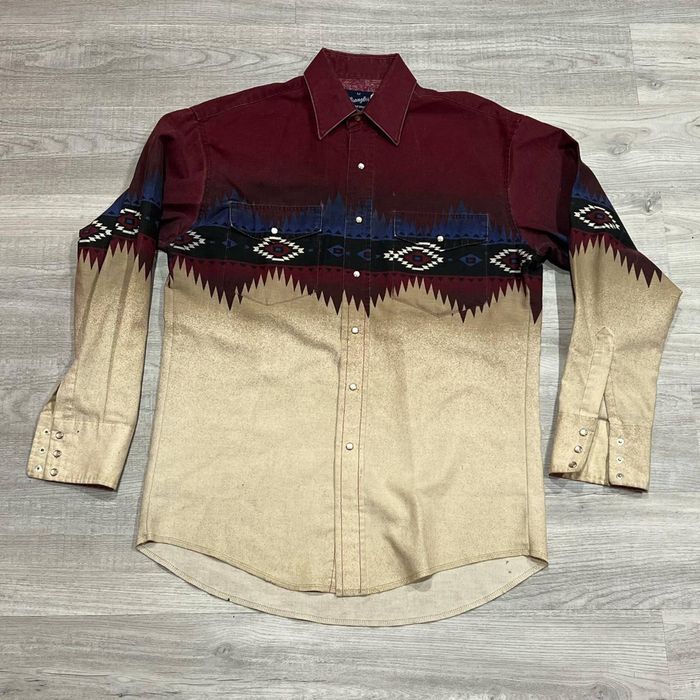 Wrangler Vintage 1990s Wrangler Western Series Patterned Shirt Grailed